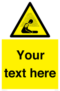 Custom warning asphyxiating atmosphere